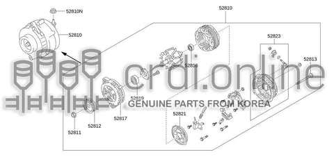 ALTERNATOR ASSY 52810-52010 5281052010 52810 52010