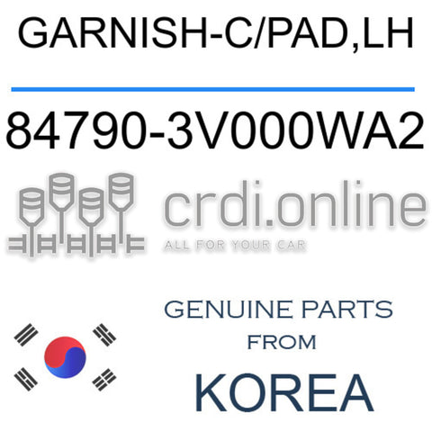 GARNISH-C/PAD,LH [ORIGINAL] 84790-3V000WA2 847903V000WA2 84790 3V000WA2