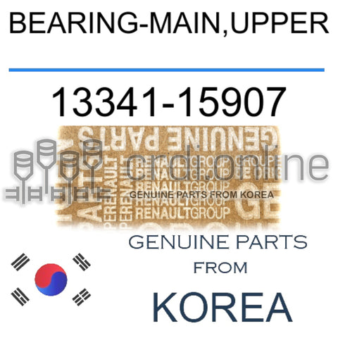 BEARING-MAIN,UPPER [ORIGINAL] 13341-15907 1334115907 13341 15907