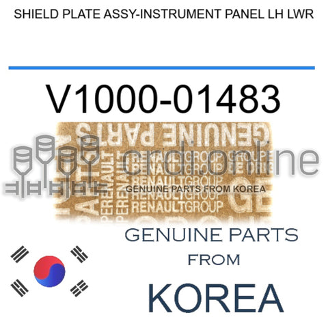 SHIELD PLATE ASSY-INSTRUMENT PANEL LH LWR [ORIGINAL] V1000-01483 V100001483 V1000 01483