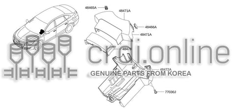 MLDG-STEERING COLUMN UPRERLH 48466-1040R 484661040R 48466 1040R