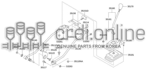 KNOB-CONTROL LEVER 35170-52000BK 3517052000BK 35170 52000BK