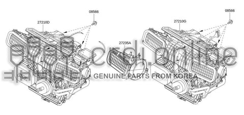 BLOWER ASSY-AIR CONDITIONERFRONT AUTO 27270-7698R 272707698R 27270 7698R