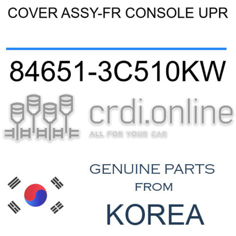COVER ASSY-FR CONSOLE UPR [ORIGINAL] 84651-3C510KW 846513C510KW 84651 3C510KW