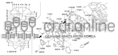 COVER ASSY-FRONT 11410-23900 1141023900 11410 23900