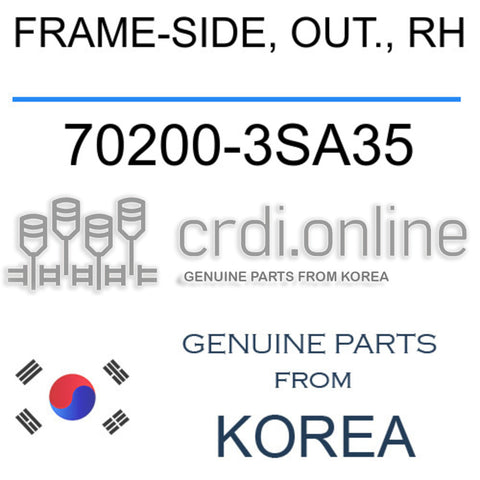 FRAME-SIDE, OUT., RH [ORIGINAL] 70200-3SA35 702003SA35 70200 3SA35