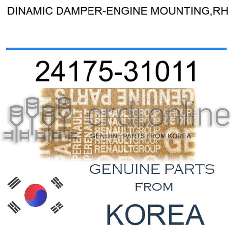 DINAMIC DAMPER-ENGINE MOUNTING,RH [ORIGINAL] 24175-31011 2417531011 24175 31011