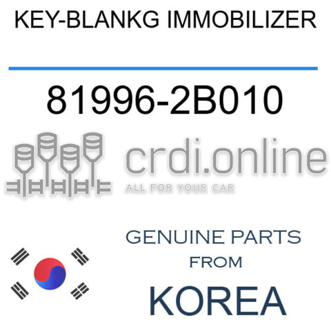 KEY-BLANKG IMMOBILIZER [ORIGINAL] 81996-2B010 819962B010 81996 2B010