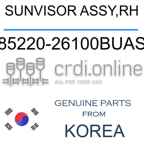 SUNVISOR ASSY,RH 85220-26100BUAS 8522026100BUAS 85220 26100BUAS