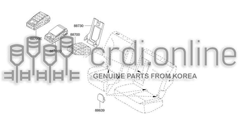 LID ASSY-REAR ARMREST 88730-JY10A 88730JY10A 88730 JY10A