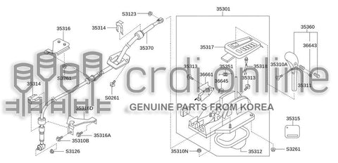 KNOB ASSY-CONTROL LEVERAUTO TRANS 35360-51021 3536051021 35360 51021