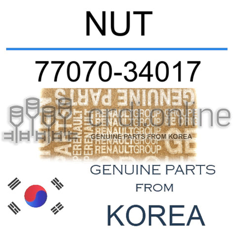 NUT [ORIGINAL] 77070-34017 7707034017 77070 34017