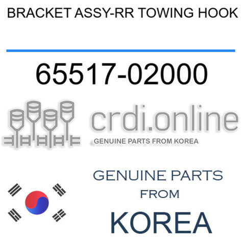 BRACKET ASSY-RR TOWING HOOK 65517-02000 6551702000 65517 02000