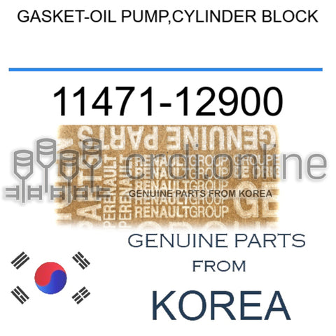 GASKET-OIL PUMP,CYLINDER BLOCK [ORIGINAL] 11471-12900 1147112900 11471 12900