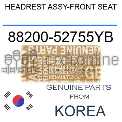 HEADREST ASSY-FRONT SEAT [ORIGINAL] 88200-52755YB 8820052755YB 88200 52755YB