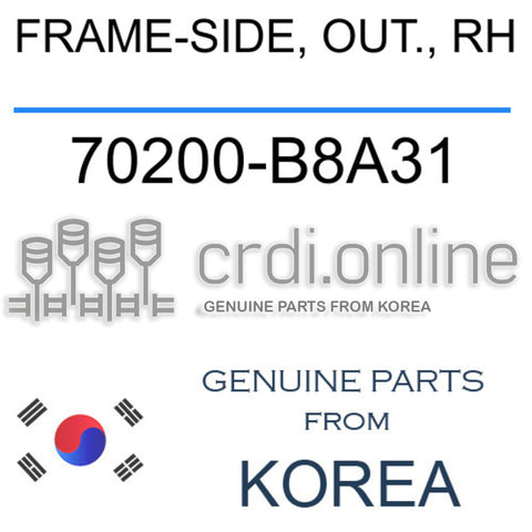 FRAME-SIDE, OUT., RH [ORIGINAL] 70200-B8A31 70200B8A31 70200 B8A31