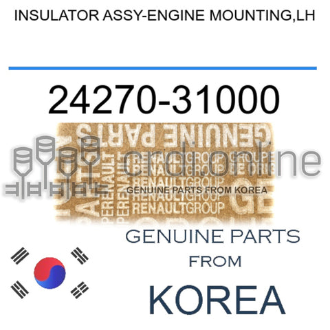 INSULATOR ASSY-ENGINE MOUNTING,LH [ORIGINAL] 24270-31000 2427031000 24270 31000