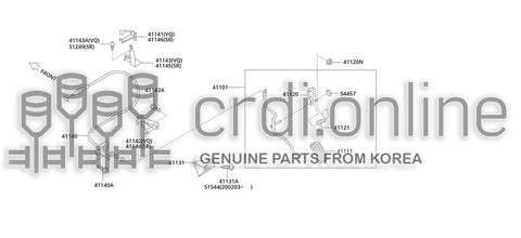 PAD-ACCELERATOR PEDAL [ORIGINAL] 41111-51000GA 4111151000GA 41111 51000GA