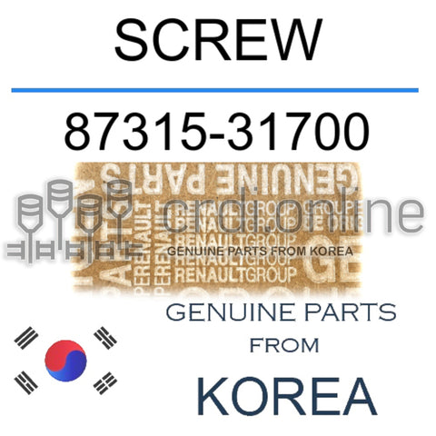 SCREW [ORIGINAL] 87315-31700 8731531700 87315 31700