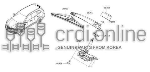 ARM ASSY-BACK WINDOW WIPER 28781-1574R 287811574R 28781 1574R