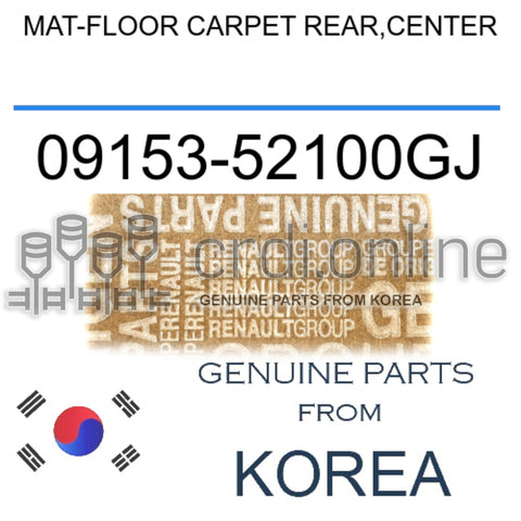 MAT-FLOOR CARPET REAR,CENTER [ORIGINAL] 09153-52100GJ 0915352100GJ 09153 52100GJ