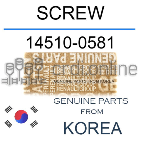 SCREW [ORIGINAL] 14510-0581 145100581 14510 0581