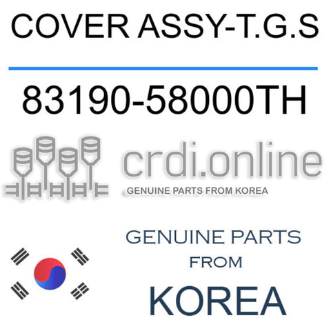 COVER ASSY-T.G.S [ORIGINAL] 83190-58000TH 8319058000TH 83190 58000TH