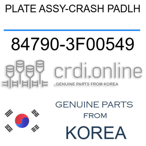 PLATE ASSY-CRASH PADLH [ORIGINAL] 84790-3F00549 847903F00549 84790 3F00549