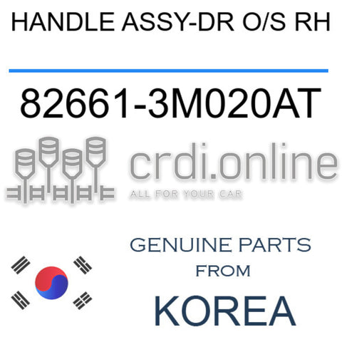 HANDLE ASSY-DR O/S RH [ORIGINAL] 82661-3M020AT 826613M020AT 82661 3M020AT