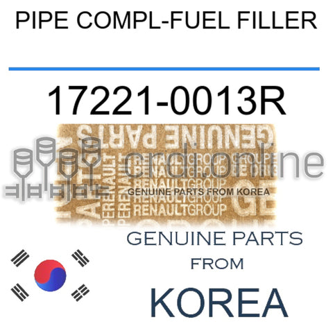 PIPE COMPL-FUEL FILLER [ORIGINAL] 17221-0013R 172210013R 17221 0013R