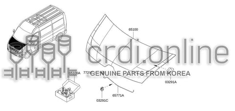 HOOD ASSY 65100-5058R 651005058R 65100 5058R