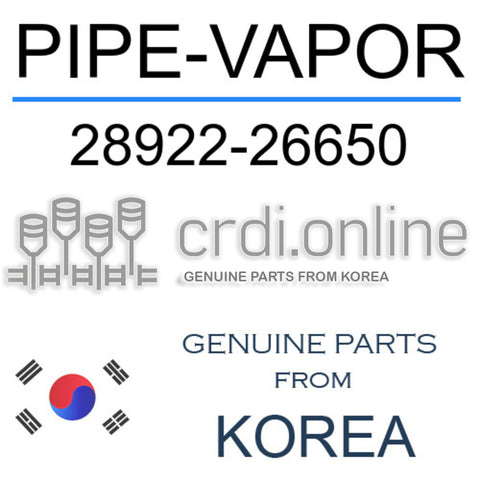 PIPE-VAPOR 28922-26650 2892226650 28922 26650