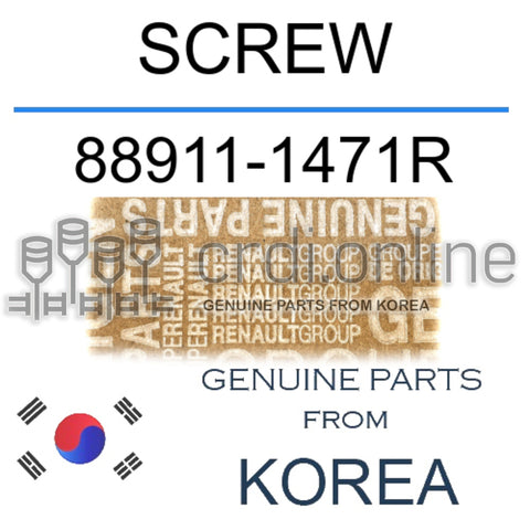 SCREW [ORIGINAL] 88911-1471R 889111471R 88911 1471R