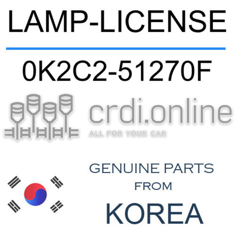 LAMP-LICENSE [ORIGINAL] 0K2C2-51270F 0K2C251270F 0K2C2 51270F