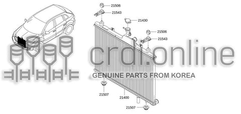 BRACKET-RADIATOR MOUNTINGUPPER 21543-JY00A 21543JY00A 21543 JY00A