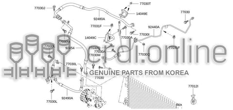 PIPE-CONDENSER EXPANSION VALVE 92440-0030R 924400030R 92440 0030R