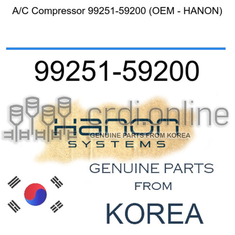 A/C Compressor 99251-59200 (OEM - HANON) [HCC / HANON] 99251-59200 9925159200 99251 59200