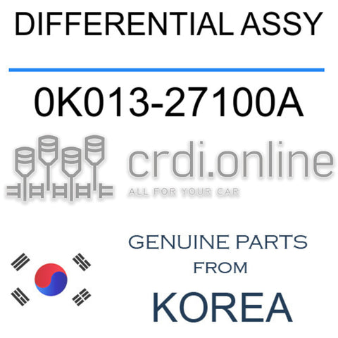 DIFFERENTIAL ASSY [ORIGINAL] 0K013-27100A 0K01327100A 0K013 27100A