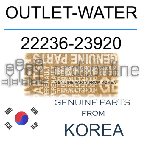 OUTLET-WATER [ORIGINAL] 22236-23920 2223623920 22236 23920