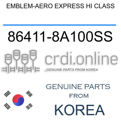 EMBLEM-AERO EXPRESS HI CLASS [ORIGINAL] 86411-8A100SS 864118A100SS 86411 8A100SS
