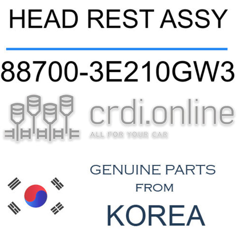 HEAD REST ASSY [ORIGINAL] 88700-3E210GW3 887003E210GW3 88700 3E210GW3