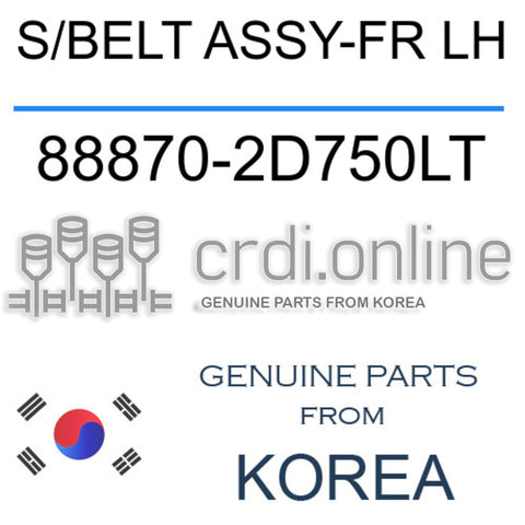 S/BELT ASSY-FR LH [ORIGINAL] 88870-2D750LT 888702D750LT 88870 2D750LT