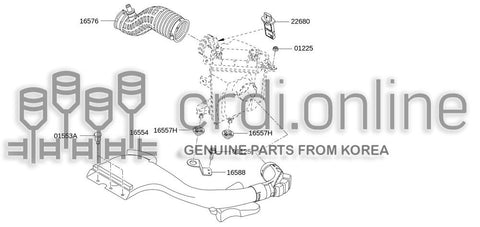 DUCT ASSY-AIRDUST SIDE 16554-JY00B 16554JY00B 16554 JY00B