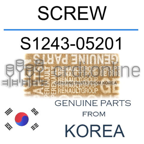 SCREW [ORIGINAL] S1243-05201 S124305201 S1243 05201
