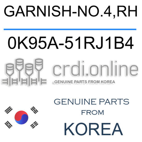 GARNISH-NO.4,RH [ORIGINAL] 0K95A-51RJ1B4 0K95A51RJ1B4 0K95A 51RJ1B4