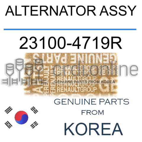 ALTERNATOR ASSY [ORIGINAL] 23100-4719R 231004719R 23100 4719R