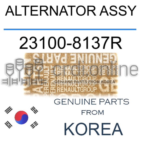 ALTERNATOR ASSY [ORIGINAL] 23100-8137R 231008137R 23100 8137R