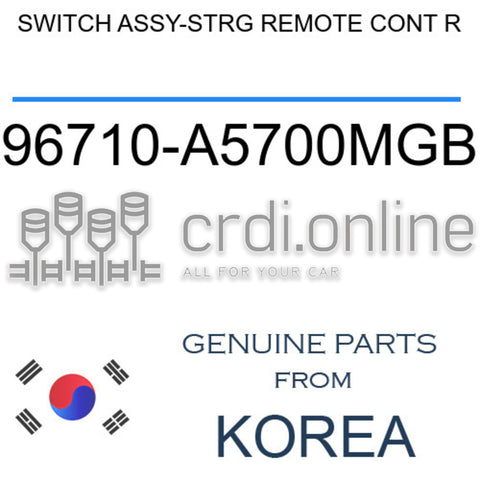 SWITCH ASSY-STRG REMOTE CONT R [ORIGINAL] 96710-A5700MGB 96710A5700MGB 96710 A5700MGB