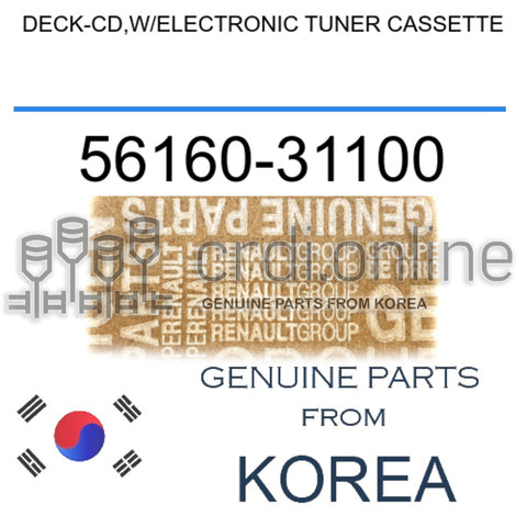 DECK-CD,W/ELECTRONIC TUNER CASSETTE [ORIGINAL] 56160-31100 5616031100 56160 31100