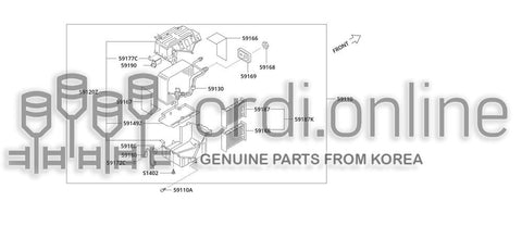 EVAPORATOR ASSY-FRONTW/EXPANSION VALVE 59130-51100 5913051100 59130 51100
